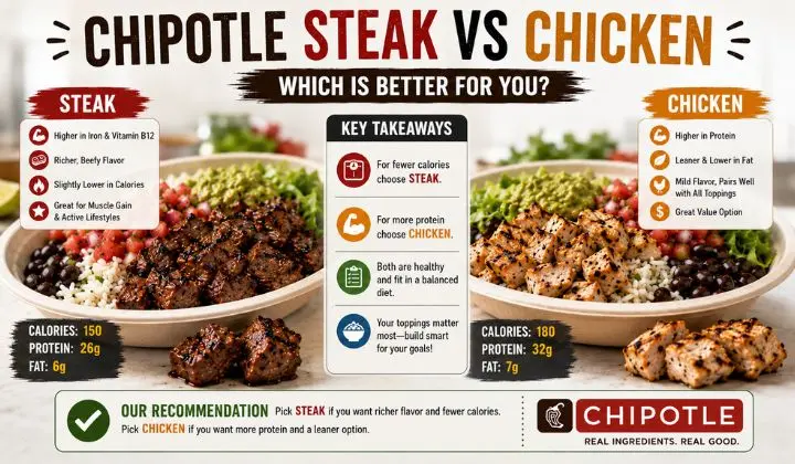 Chipotle Steak vs Chicken Infographic