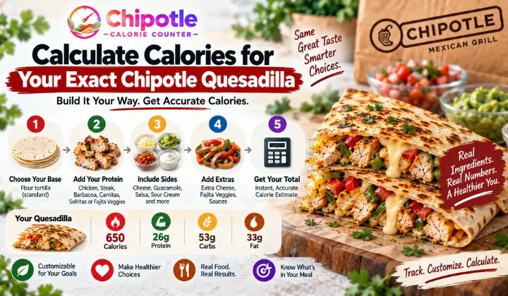 Calculate Calories for Your Exact Chipotle Quesadilla
