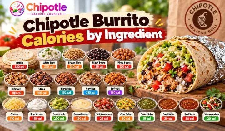 Chipotle Burrito Calories by Ingredient
