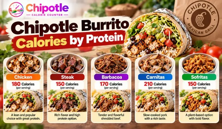 Chipotle Burrito Calories by Protein