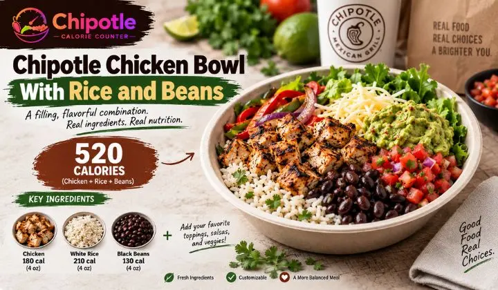 Chipotle Chicken Bowl With Rice and Beans