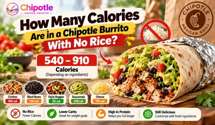 How Many Calories Are in a Chipotle Burrito With No Rice