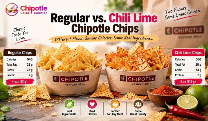 Regular Chipotle Chips vs. Chili Lime Chips