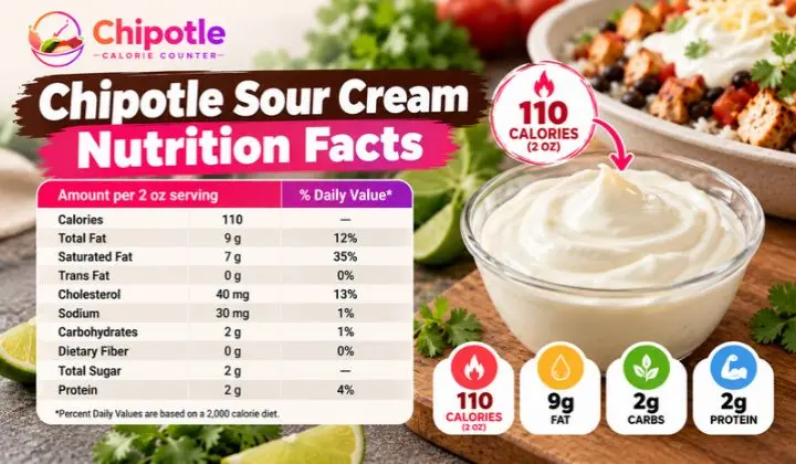 Chipotle Sour Cream Nutrition Facts